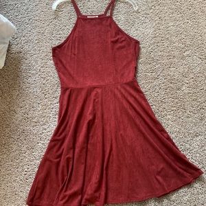 Maroon Velvet Dress